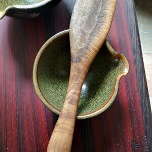 FoggyBayStudio Oregon/No.Ca. Myrtle spatula. Wood cooking utensil.